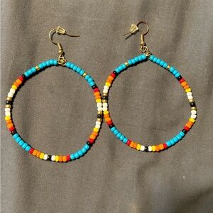 Women’s beaded western earrings. Like new